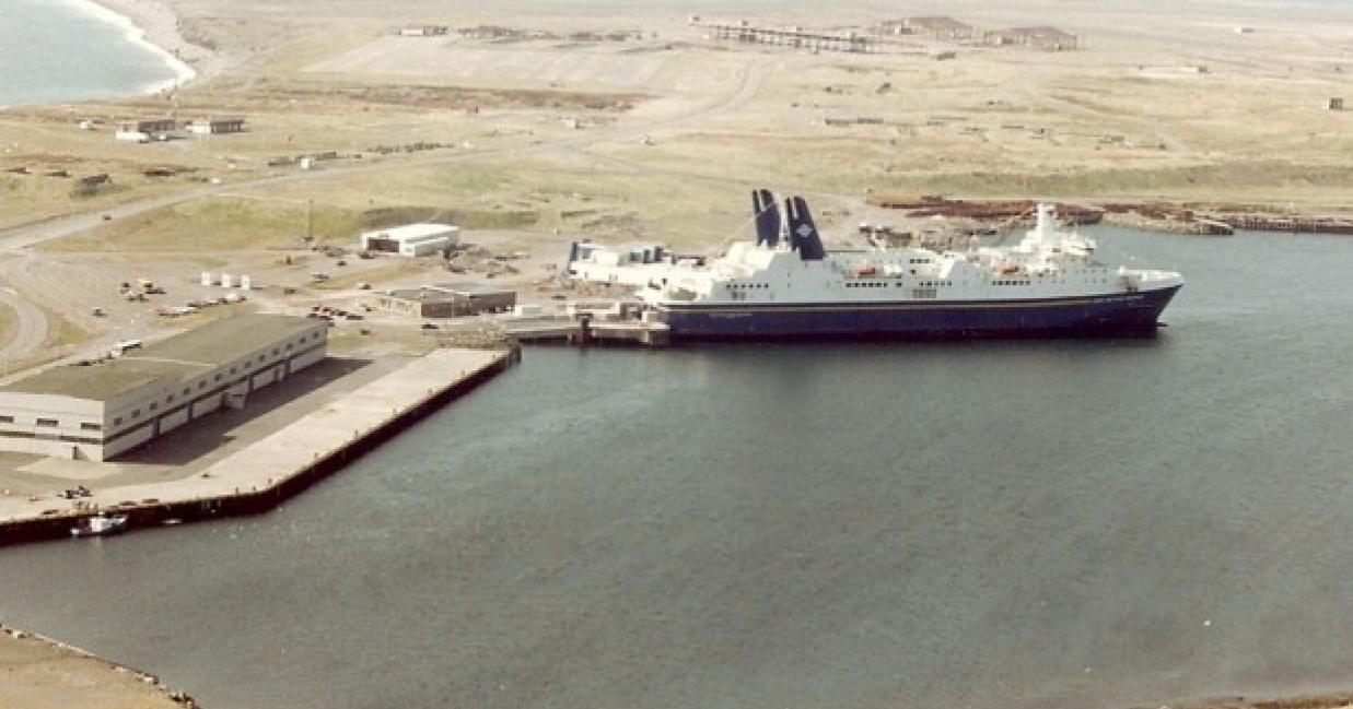 aerial of argentia ferry terminal