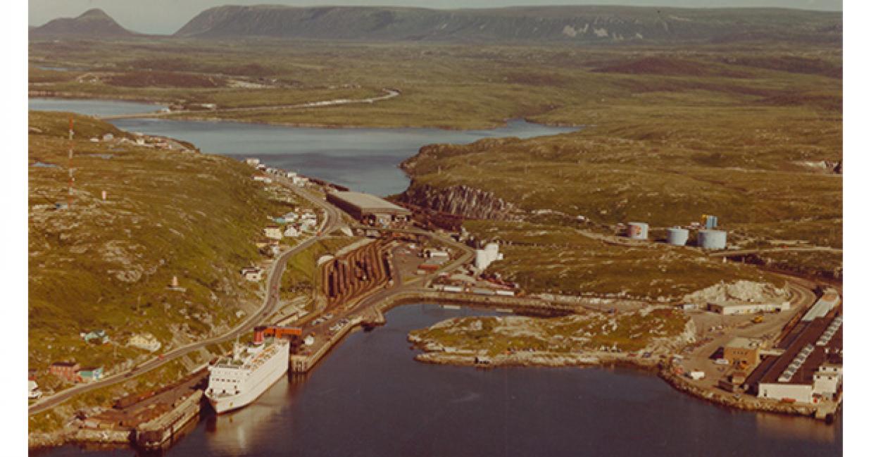 aerial of the port aux basque terminal