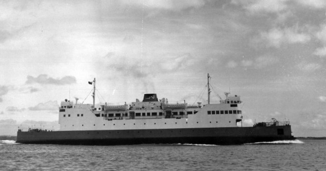 the original MV Confederation sailing