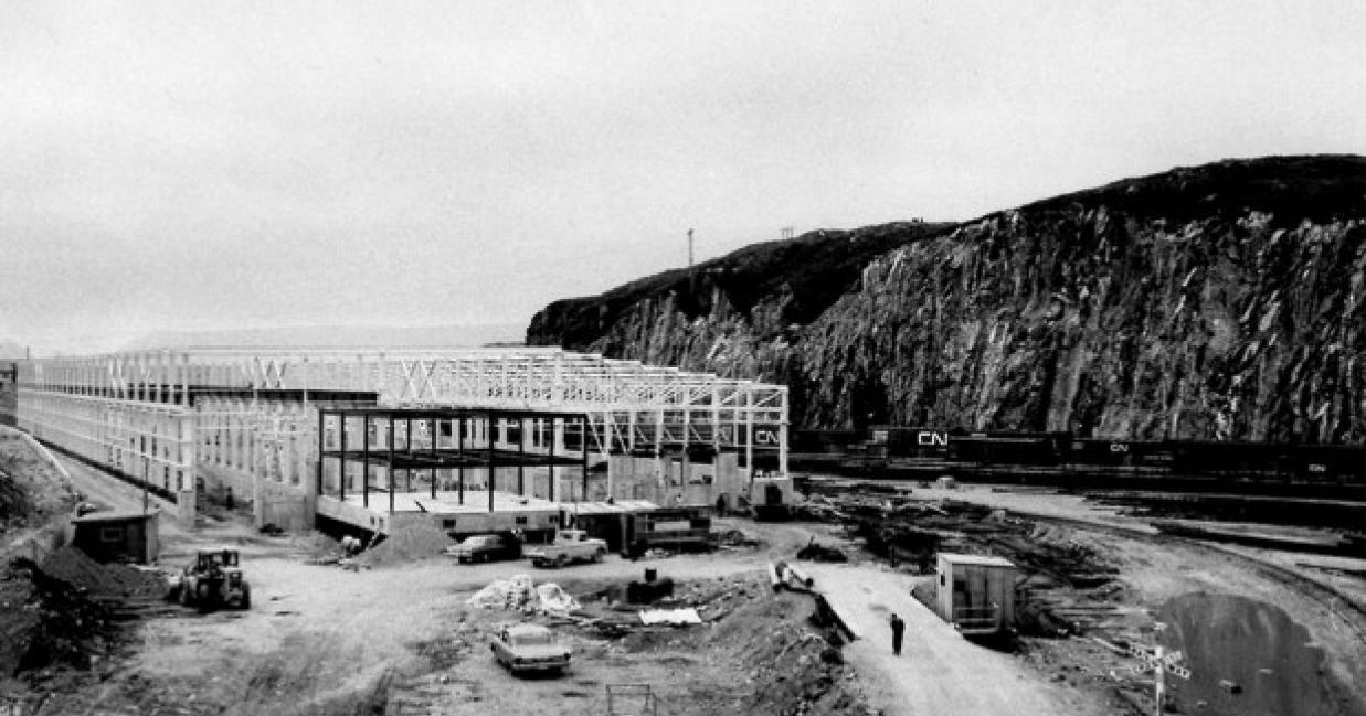 Cargo shipyard being built