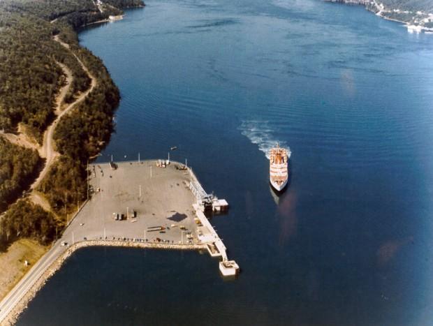 Image of a Marine Atlantic Vessel entering the Digby Terminal