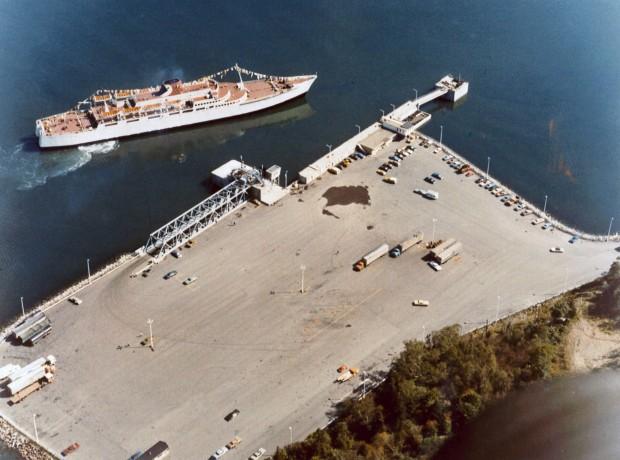 Image of the Princess of Acadia docking in Digby, Circa 1970s