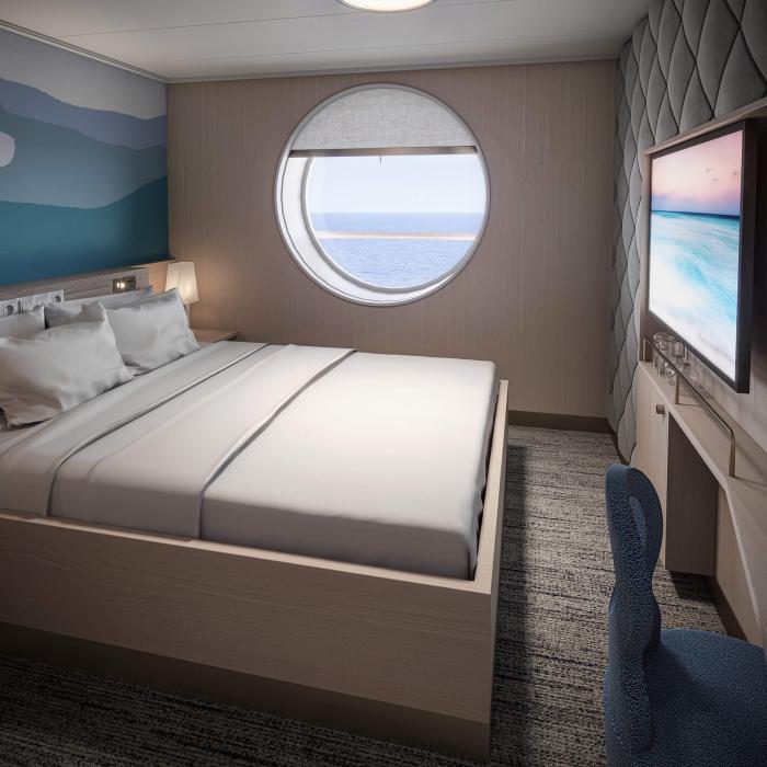 Deluxe cabin with an ocean view